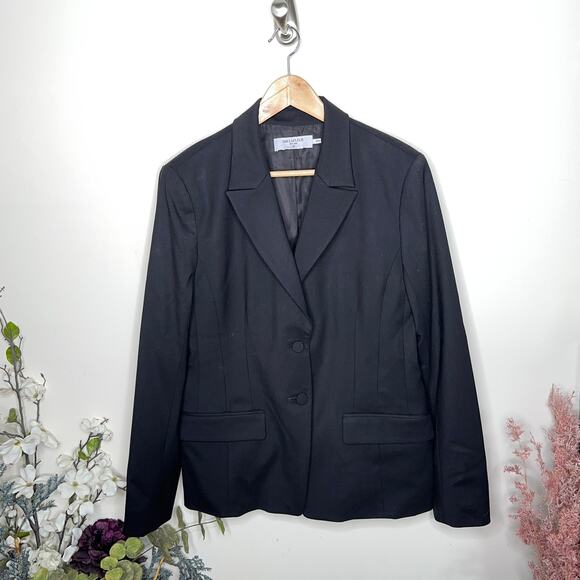 MM LAFLEUR The Bennett Jacket Blazer Wool Twill Black {3M25} - Picture 5 of 9